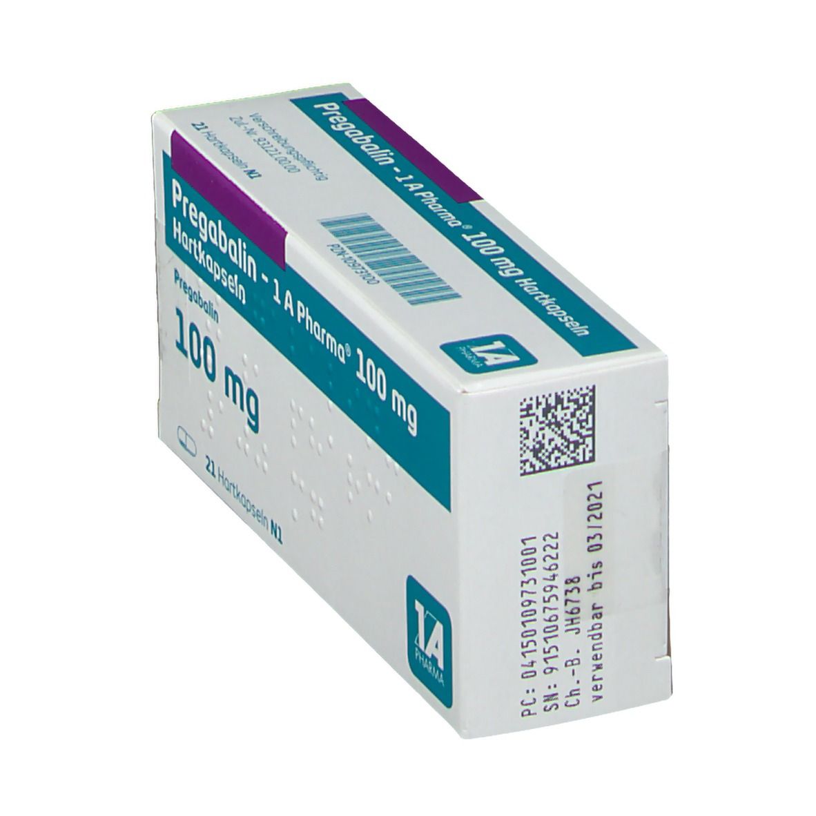 Pregabalin-1A Pharma 100 mg Hartkapseln 21 St