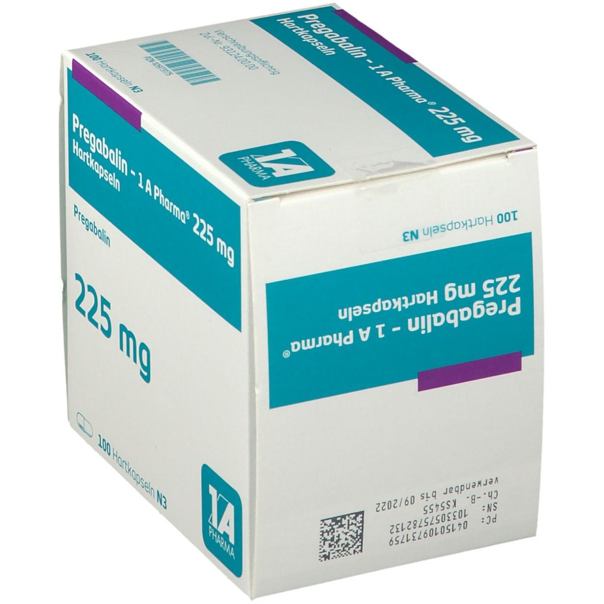 Pregabalin-1A Pharma 225 mg Hartkapseln 100 St