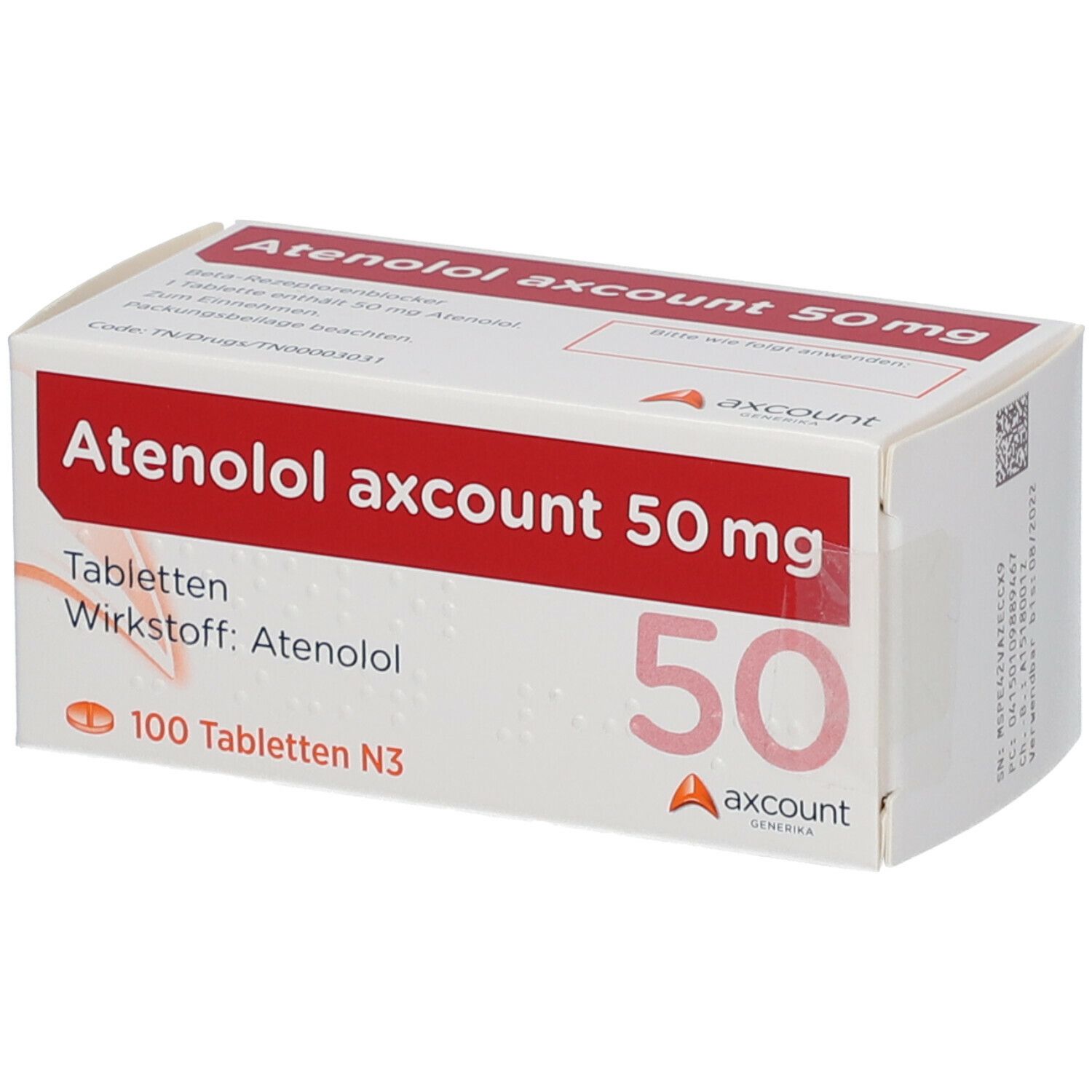 Atenolol axcount 50 mg