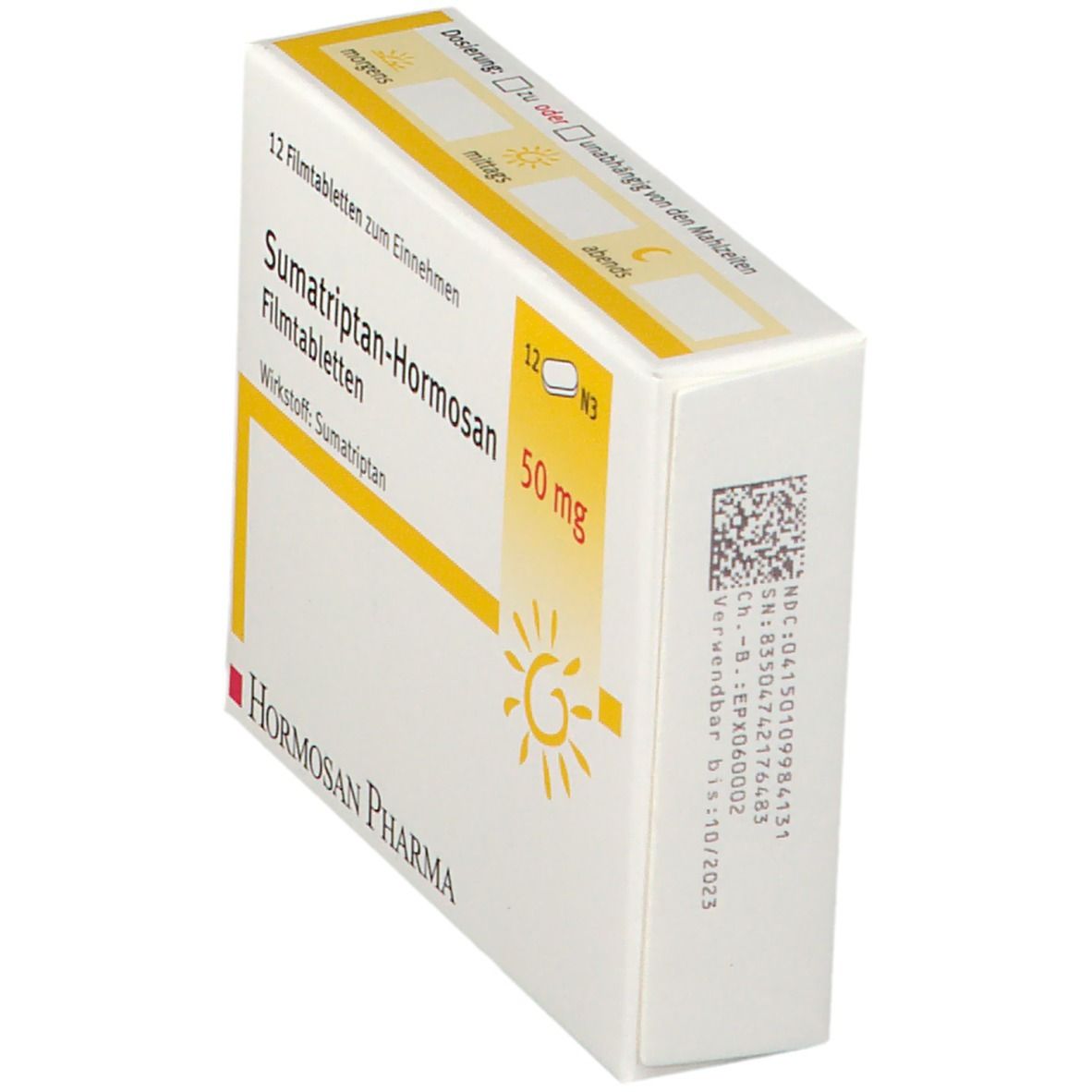 Sumatriptan Hormosan 50 mg Filmtabletten 12 St