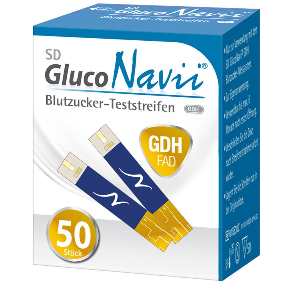 SD GlucoNavii® Blutzucker-Teststreifen GDH FAD 1X50 St Teststreifen