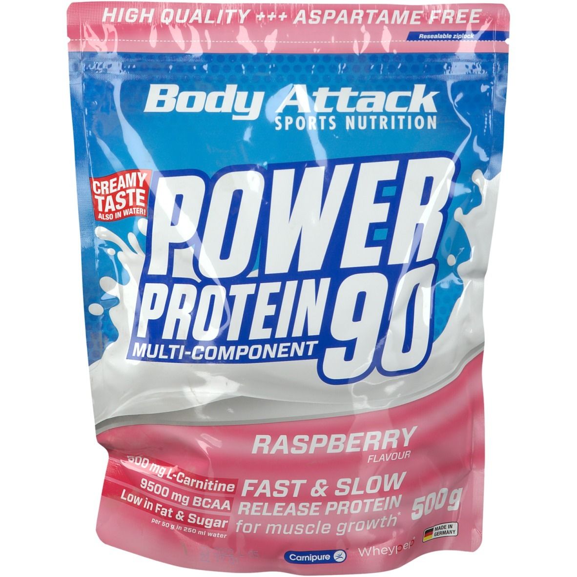 Power Protein 90 Raspberry Cream 500 g Pulver