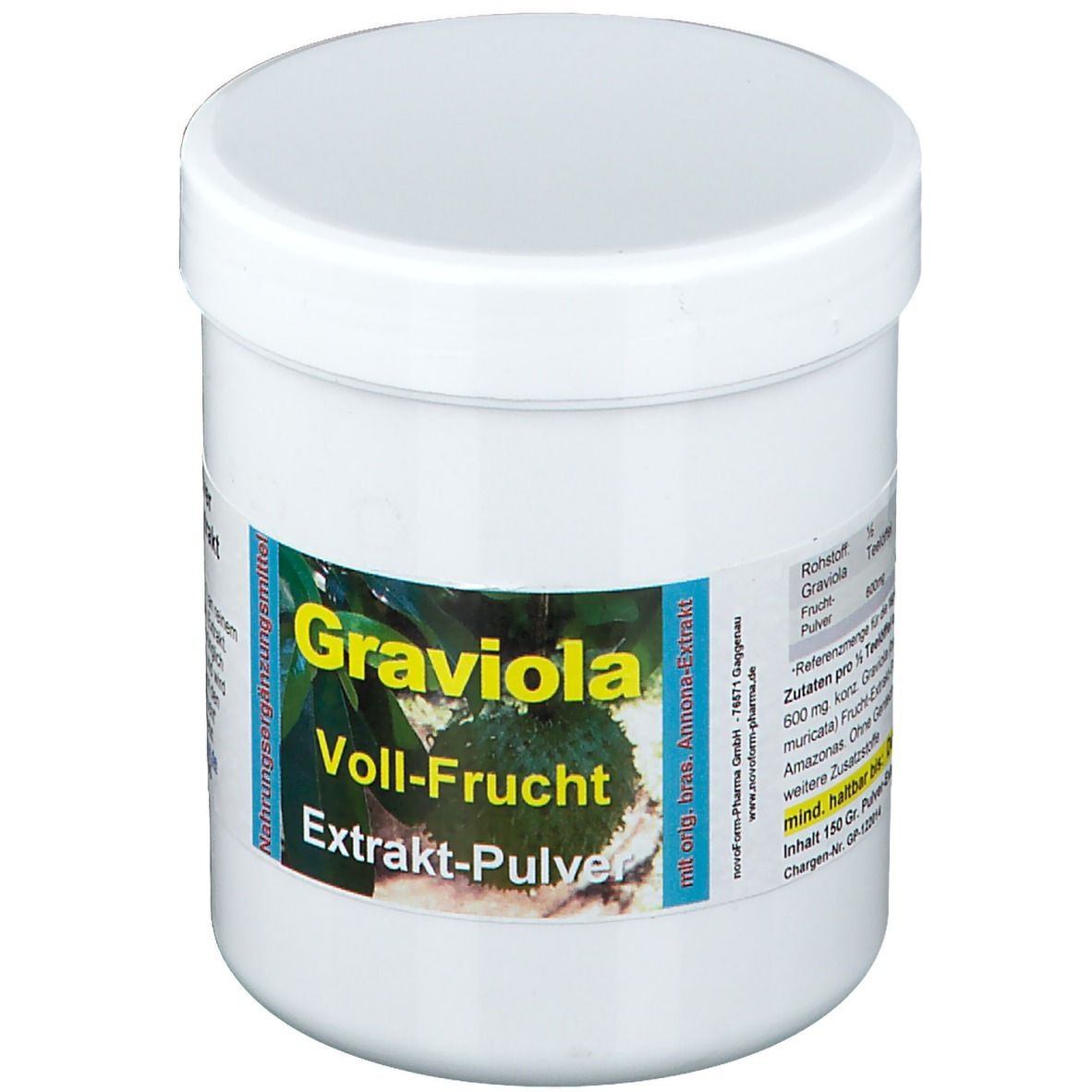 Graviola Pulver Voll-Frucht-Extrakt 150 g Pulver