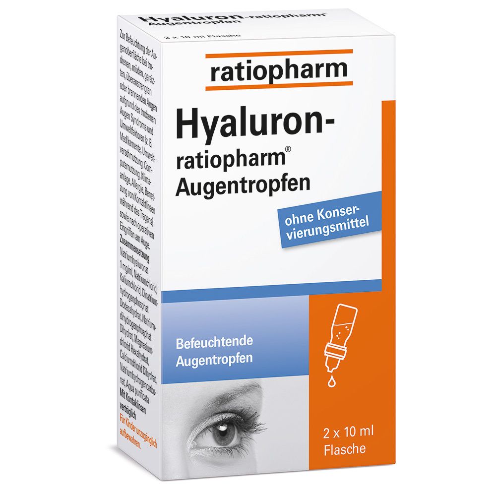 Hyaluron-ratiopharm® Augentropfen 2X10 ml Augentropfen
