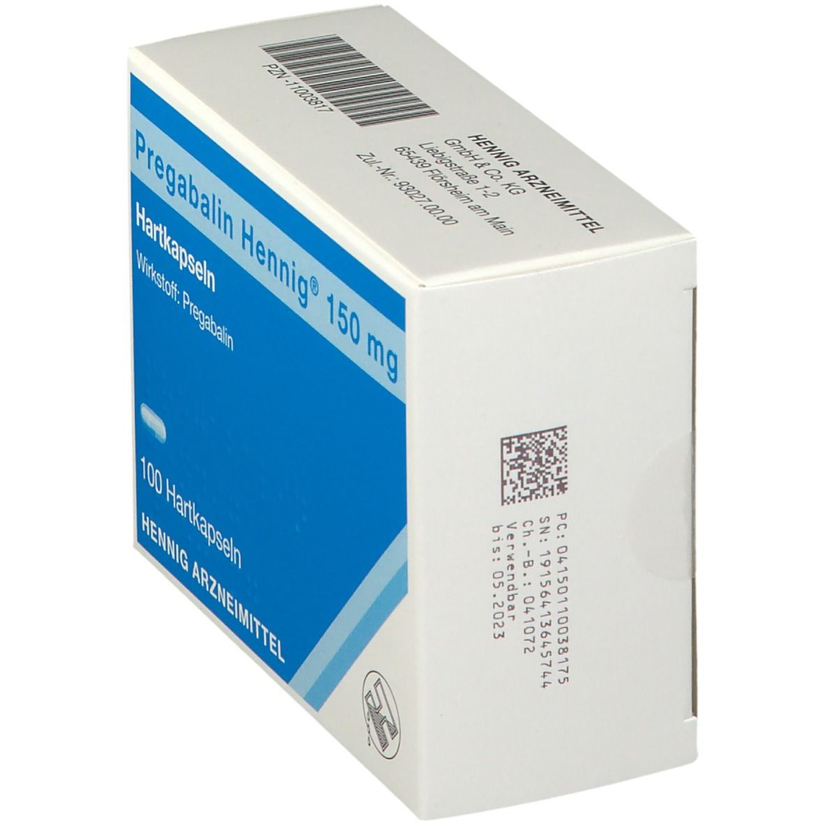 Pregabalin Hennig 150 mg Hartkapseln 100 St