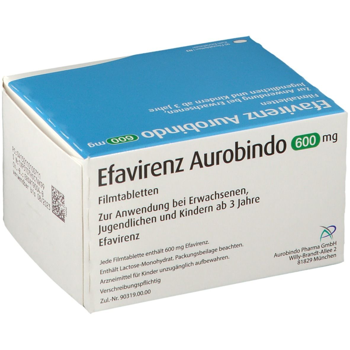 Efavirenz Aurobindo 600 mg Filmtabletten 90 St