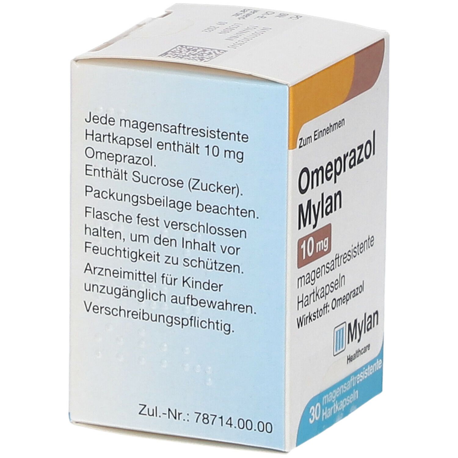 Omeprazol Mylan 10 mg magensaftresist.Hartkapseln 30 St Magensaftresistente Hartkapseln