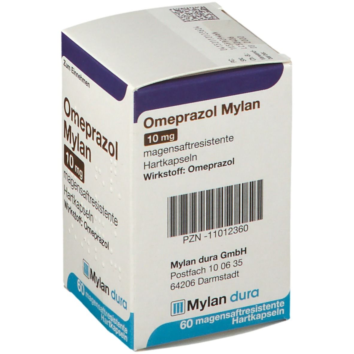 Omeprazol Mylan 10 mg magensaftresist.Hartkapseln 60 St Magensaftresistente Hartkapseln