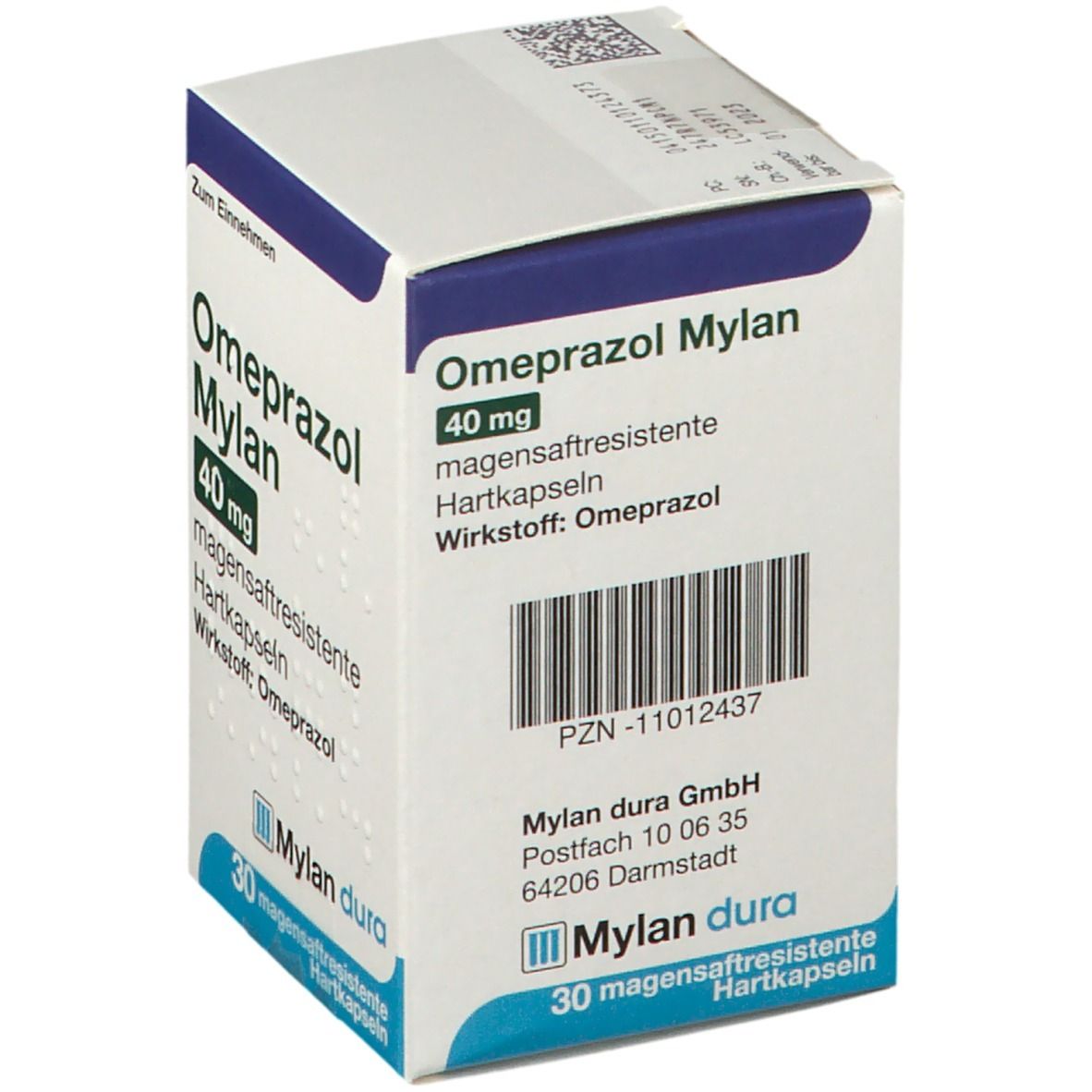 Omeprazol Mylan 40 mg magensaftresist.Hartkapseln 30 St Magensaftresistente Hartkapseln