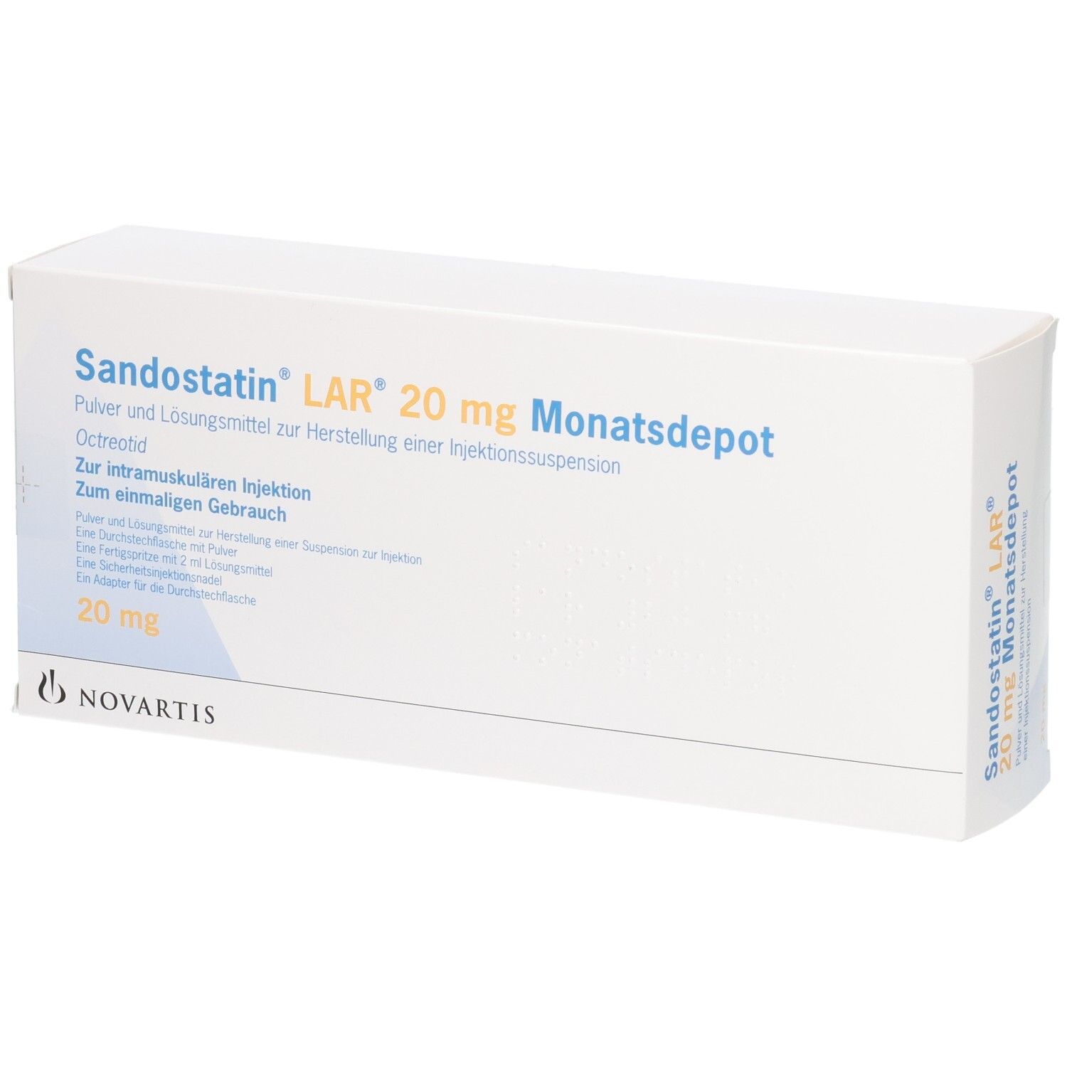 Sandostatin LAR 20 mg Monatsdepot Injektionssuspension von Novartis.