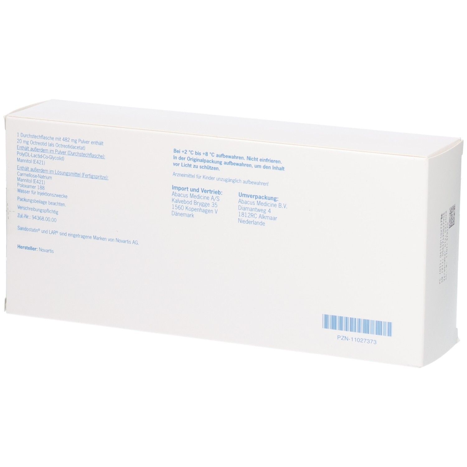 Sandostatin LAR 20 mg Monatsdepot Injektionssuspension von Novartis.