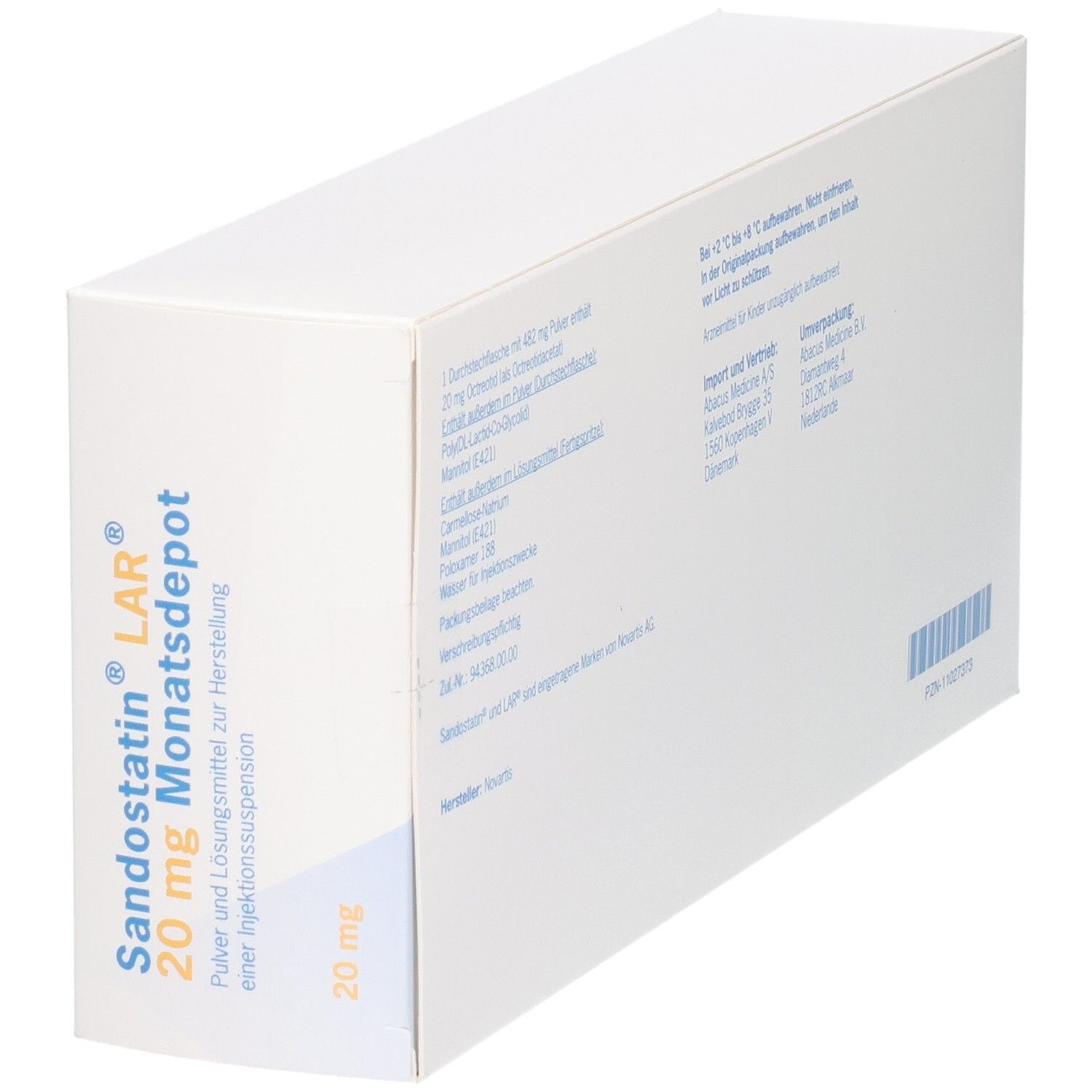 Sandostatin LAR 20mg Monatsdepot Pulver und Lösungsmittel zur Herstellung einer Injektionssuspension.