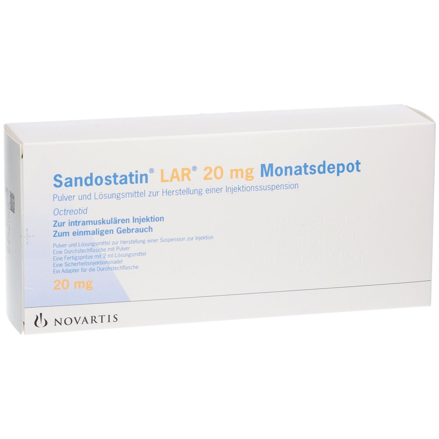 Sandostatin LAR 20 mg Monatsdepot Pulver und Lösungsmittel zur Herstellung einer Injektionssuspension.