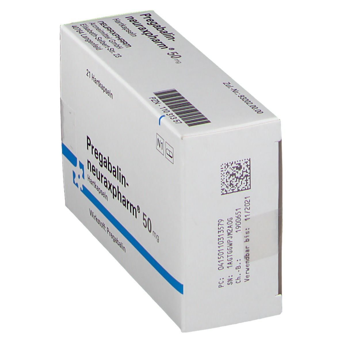 PREGABALIN-neuraxpharm 50 mg Hartkapseln 21 St