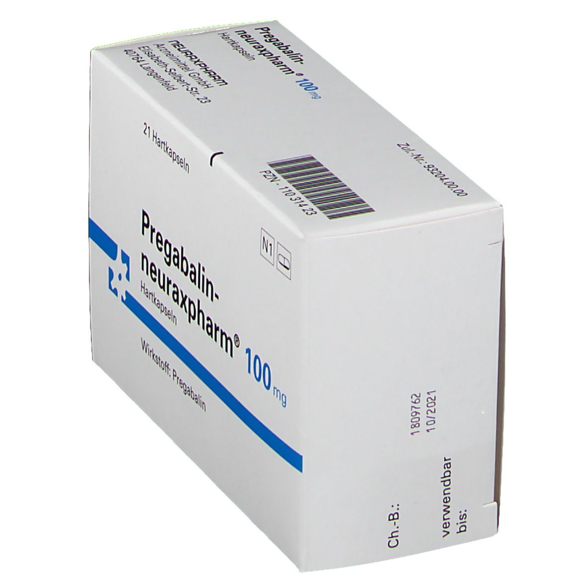 PREGABALIN-neuraxpharm 100 mg Hartkapseln 21 St