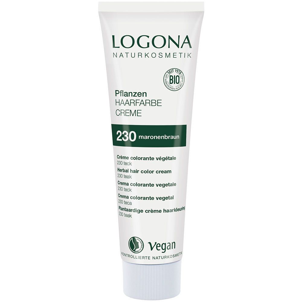 Maronenbraun LOGONA Creme - 230 ml APOTHEKE 150 Naturkosmetik SHOP Pflanzen-Haarfarbe
