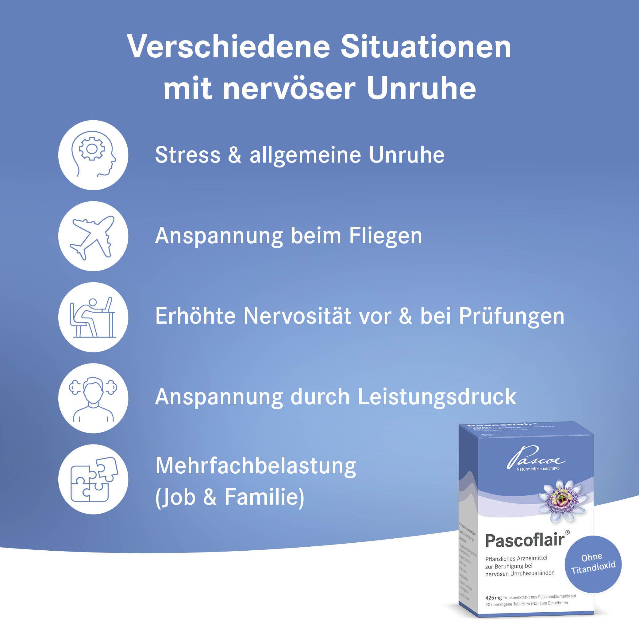 Pascoflair® pflanzliches Beruhigungsmittel mit Passionsblume bei innerer Unruhe z.B. durch Stress