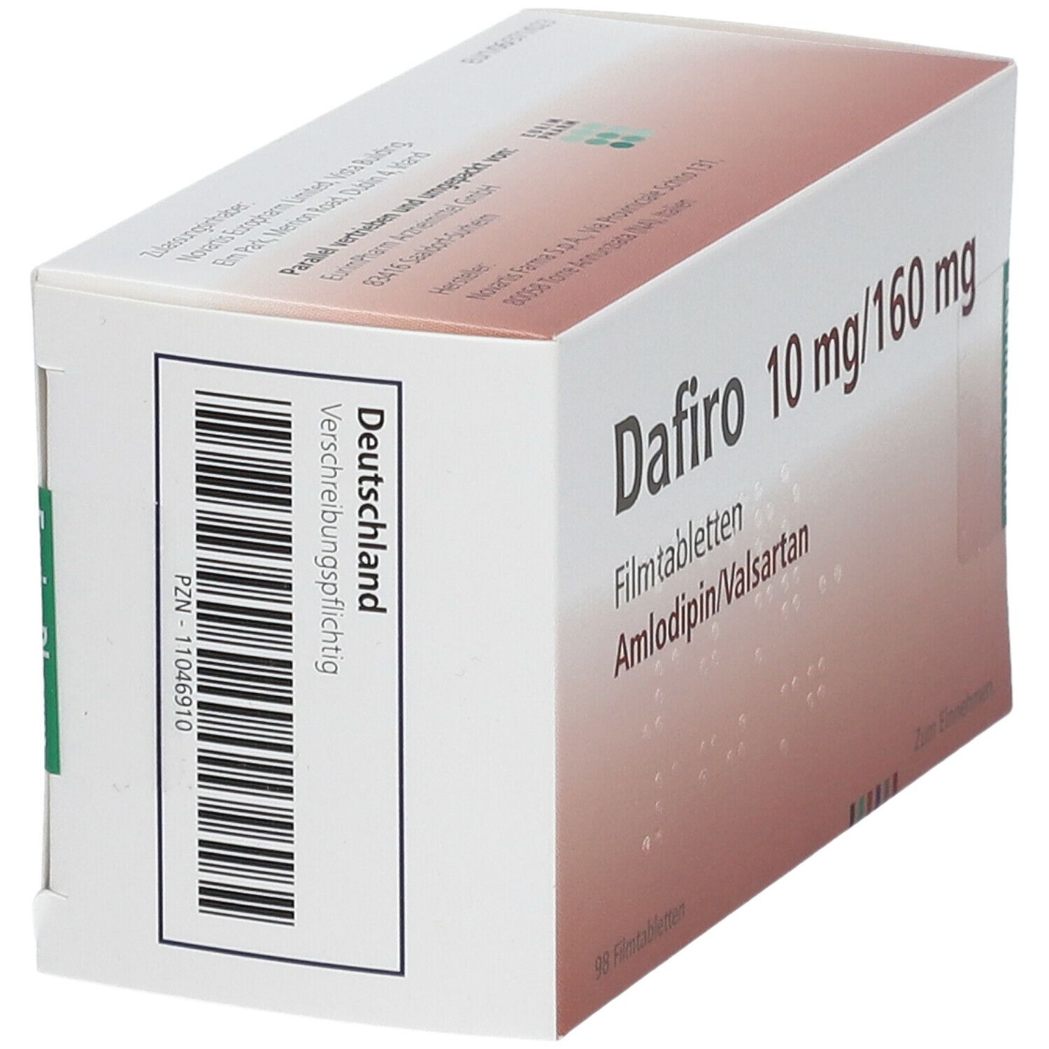 Dafiro 10 mg/160 mg Filmtabletten 98 St