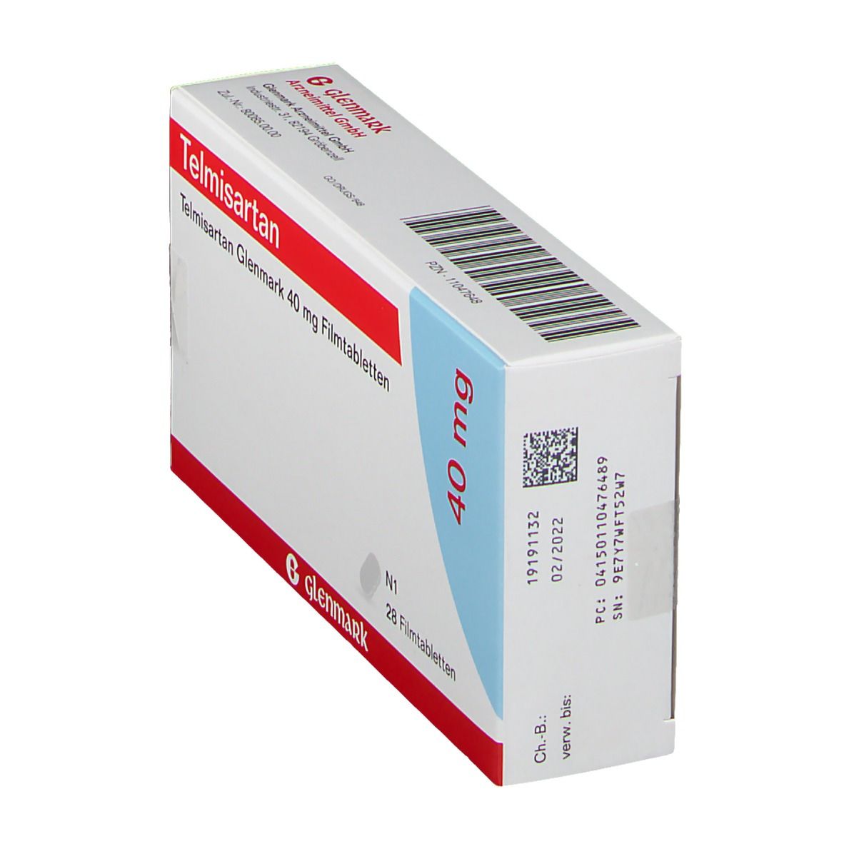 Telmisartan Glenmark 40 mg Filmtabletten 28 St