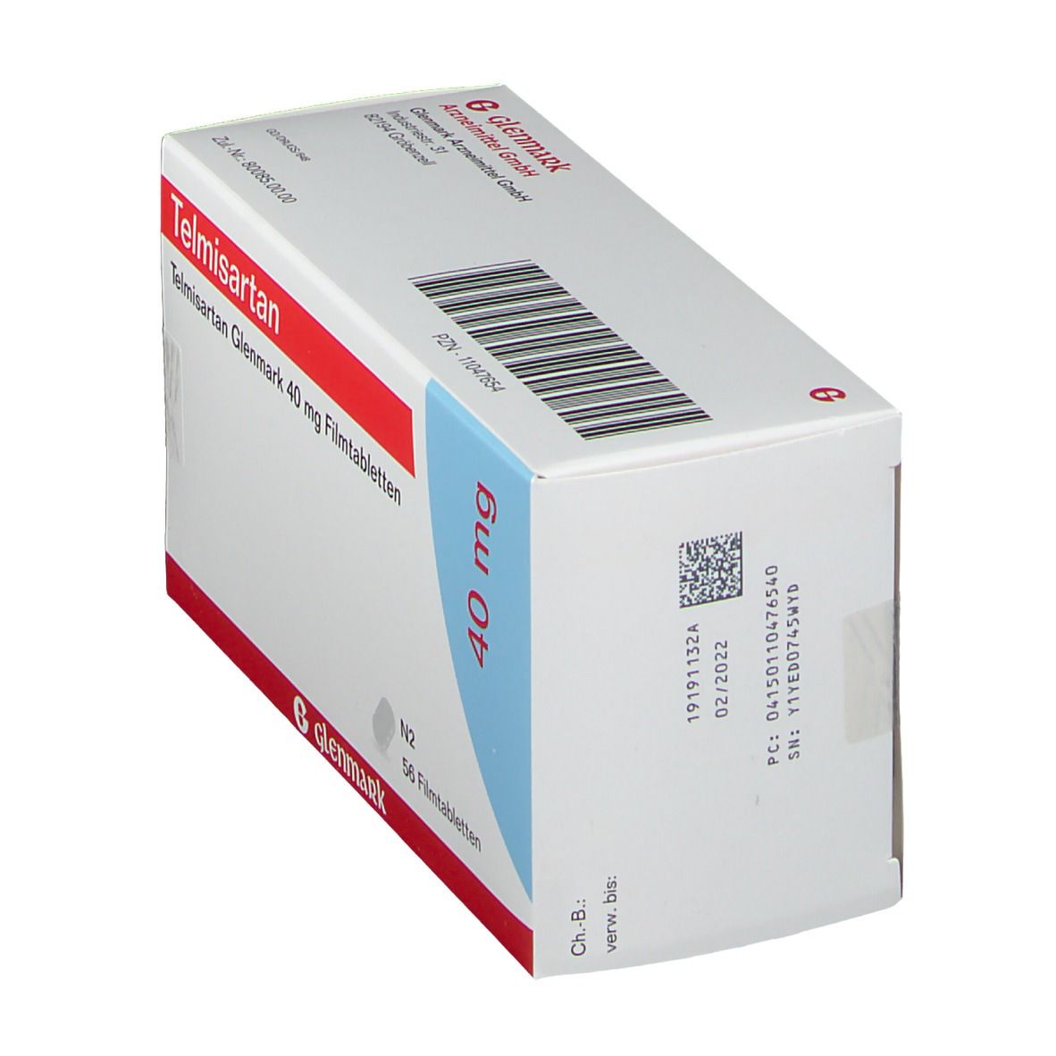 Telmisartan Glenmark 40 mg Filmtabletten 56 St