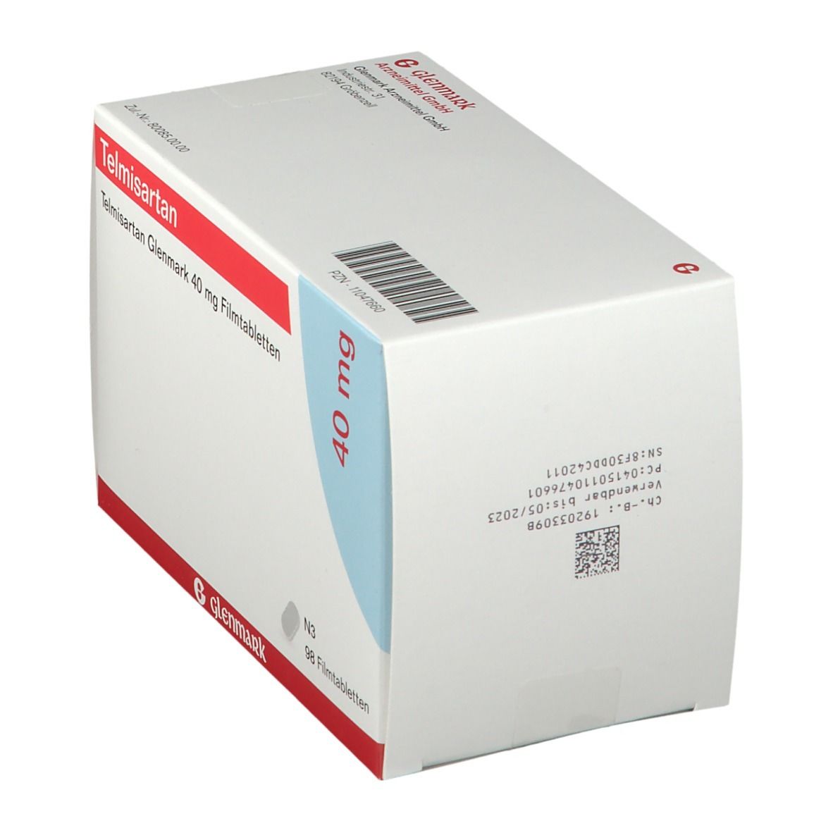 Telmisartan Glenmark 40 mg Filmtabletten 98 St