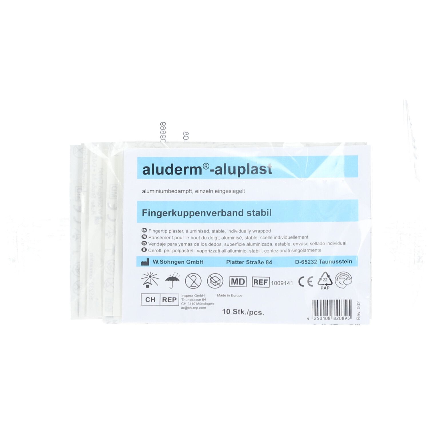 Aluderm aluplast stabil Fingerkuppenverband 10 St Pflaster