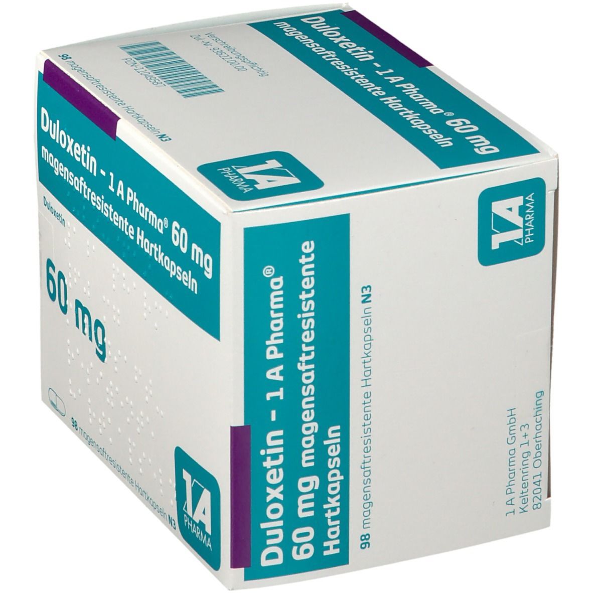 Duloxetin-1A Pharma 60 mg magensaftres.Hartkapseln 98 St Magensaftresistente Hartkapseln