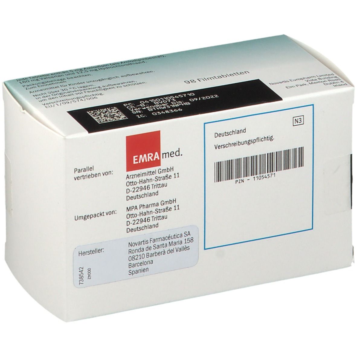 Dafiro HCT 5 mg/160 mg/12,5 mg