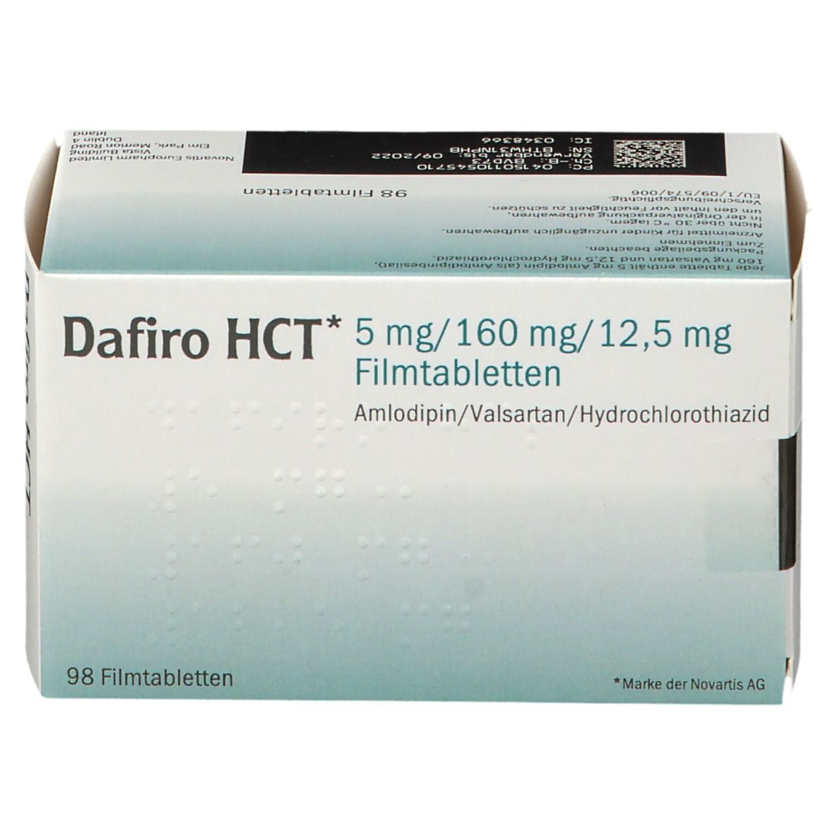 Dafiro HCT 5 mg/160 mg/12,5 mg