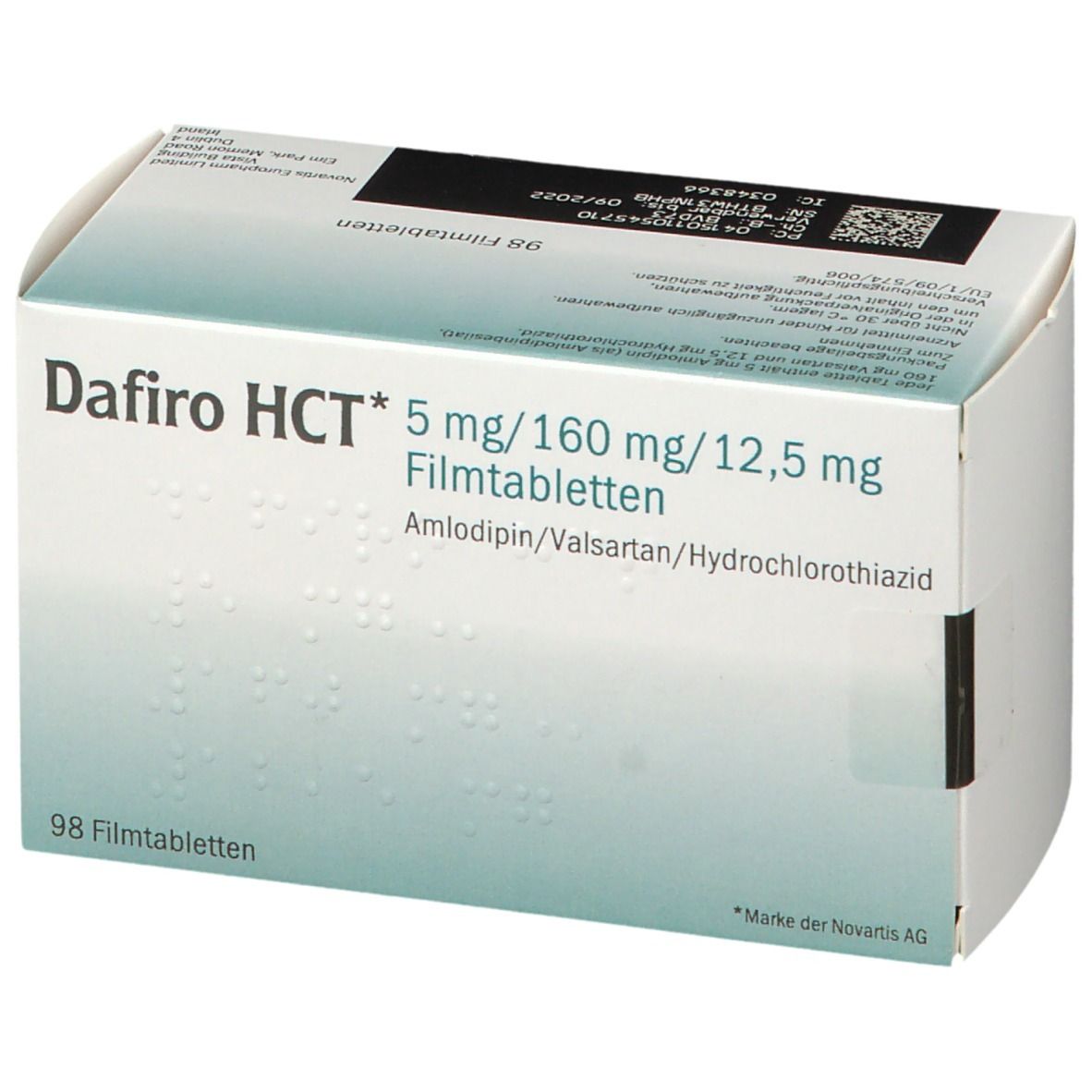 Dafiro HCT 5 mg/160 mg/12,5 mg