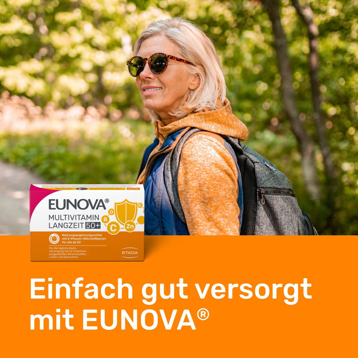 EUNOVA® Langzeit 50+ - Multivitaminpräparat für Menschen ab 50 Jahren