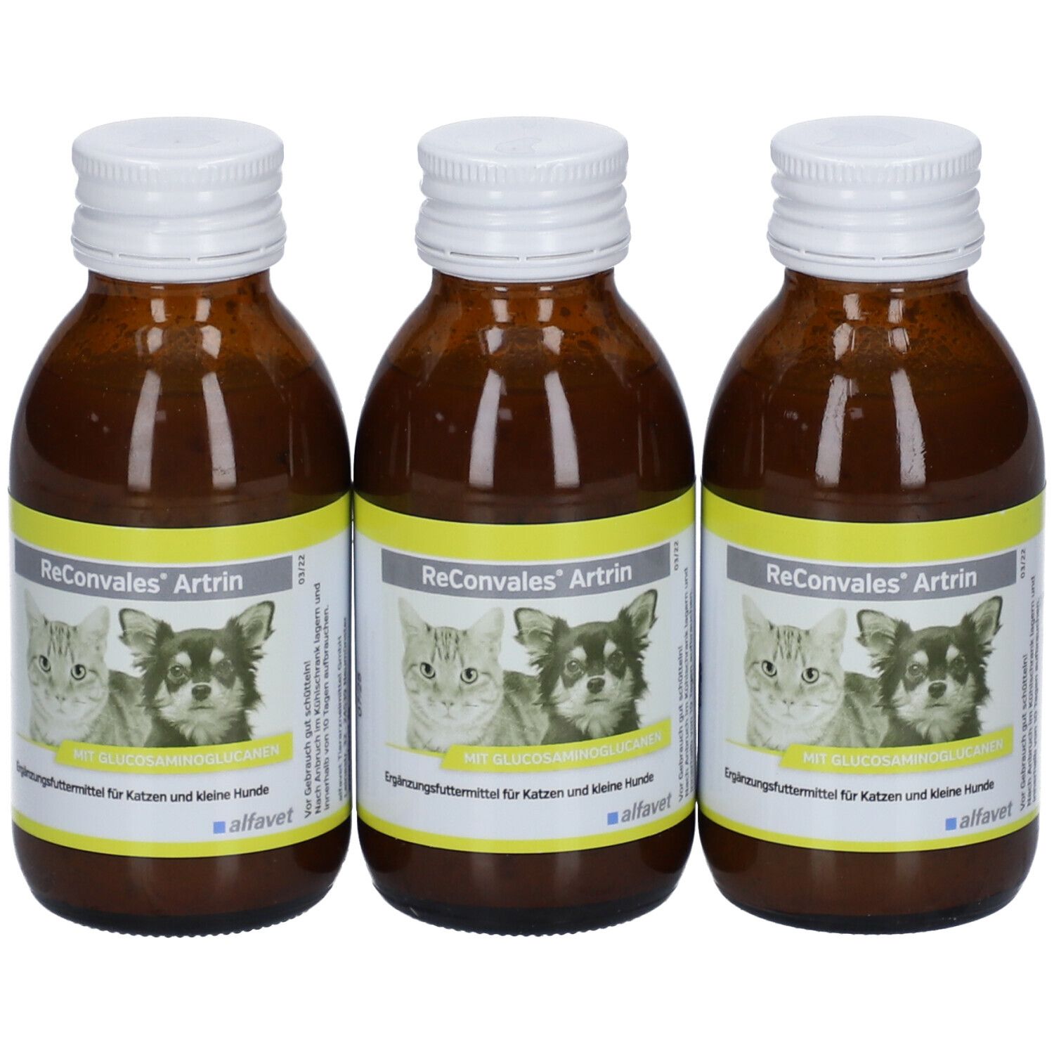 Reconvales Artrin flüssig f.Hunde/Katzen 3x90 ml Flüssigkeit