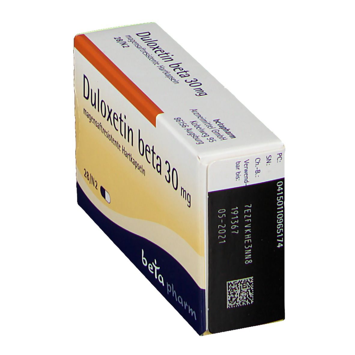 Duloxetin beta 30 mg magensaftresistente Hartkaps. 28 St Magensaftresistente Hartkapseln