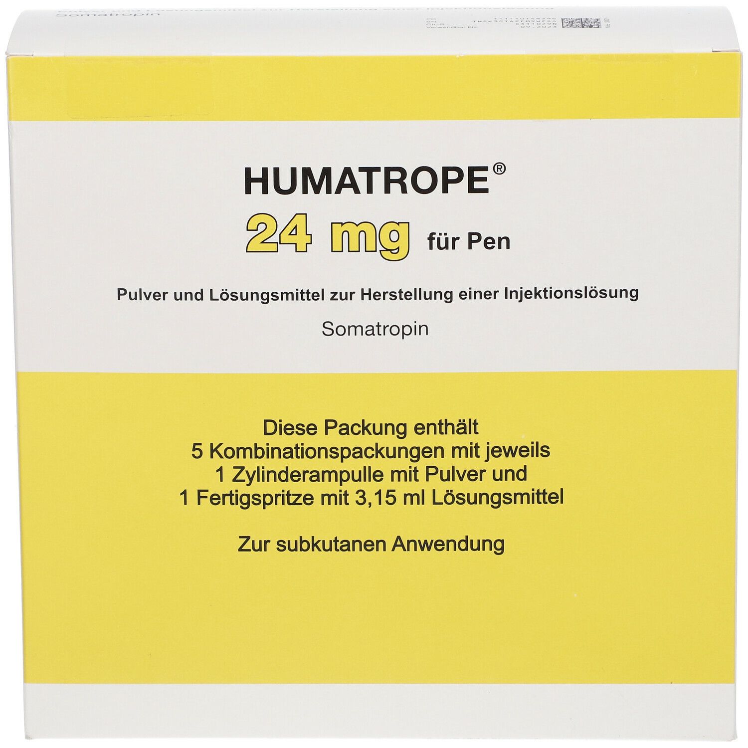 HUMATROPE 24 Mg 72 I.E. F.Pen P.u.LM Z.H.e.Inj.L. 5 St Mit Dem E-Rezept ...