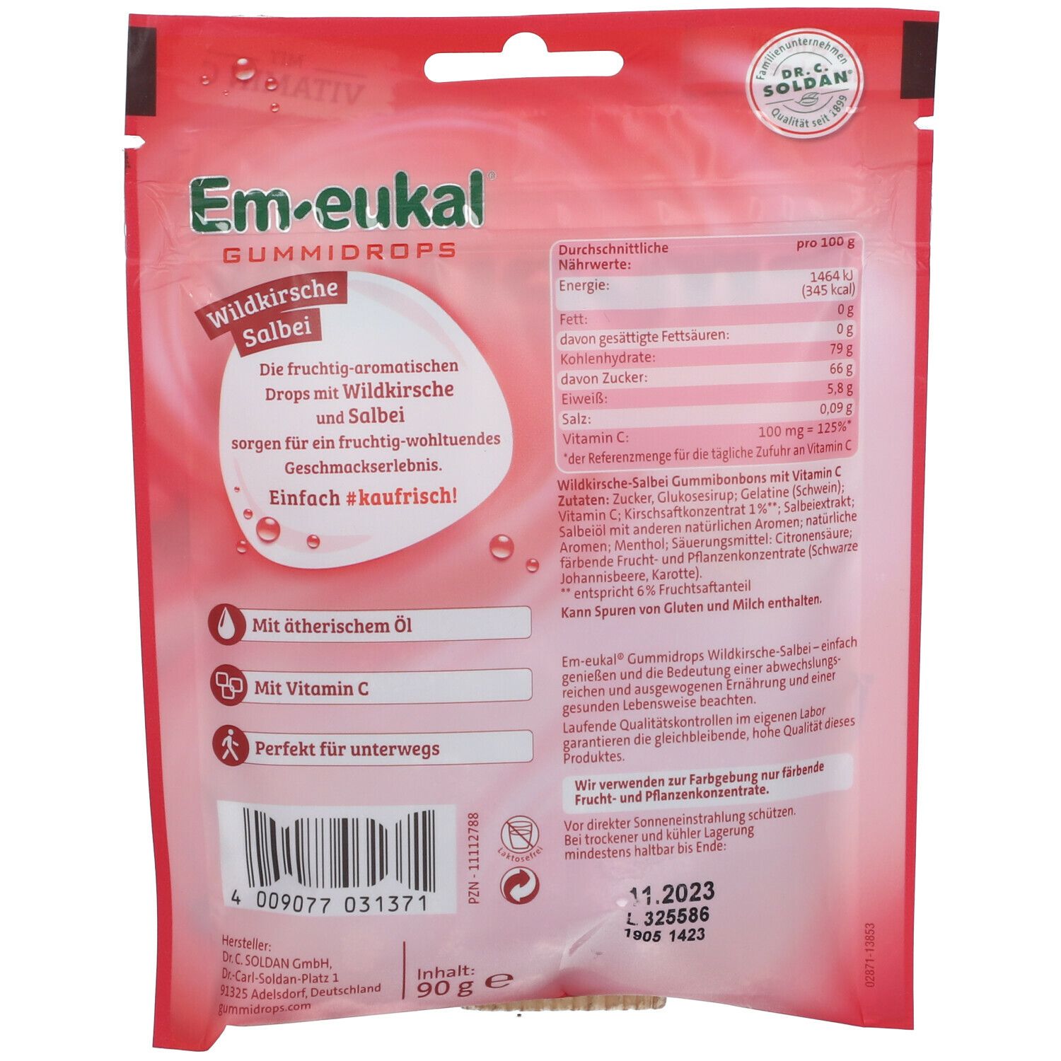 Em-eukal® Gummidrops Wildkirsche Salbei zuckerhaltig