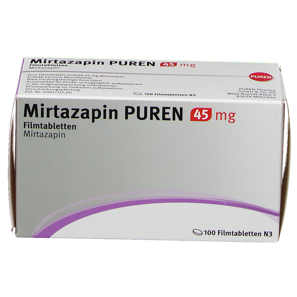 MIRTAZAPIN PUREN 45 mg Filmtabletten