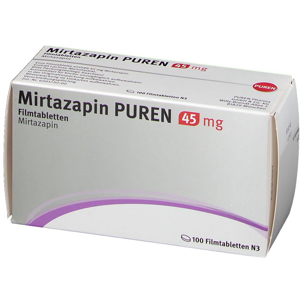 MIRTAZAPIN PUREN 45 mg Filmtabletten