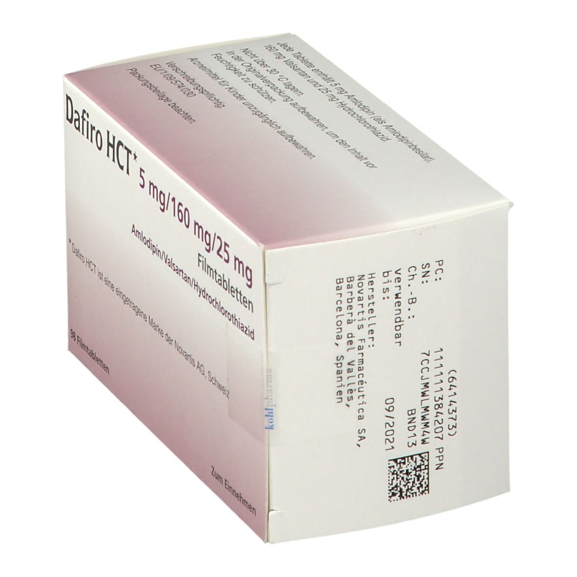 Dafiro HCT 5 mg/160 mg/25 mg Filmtabletten 98 St