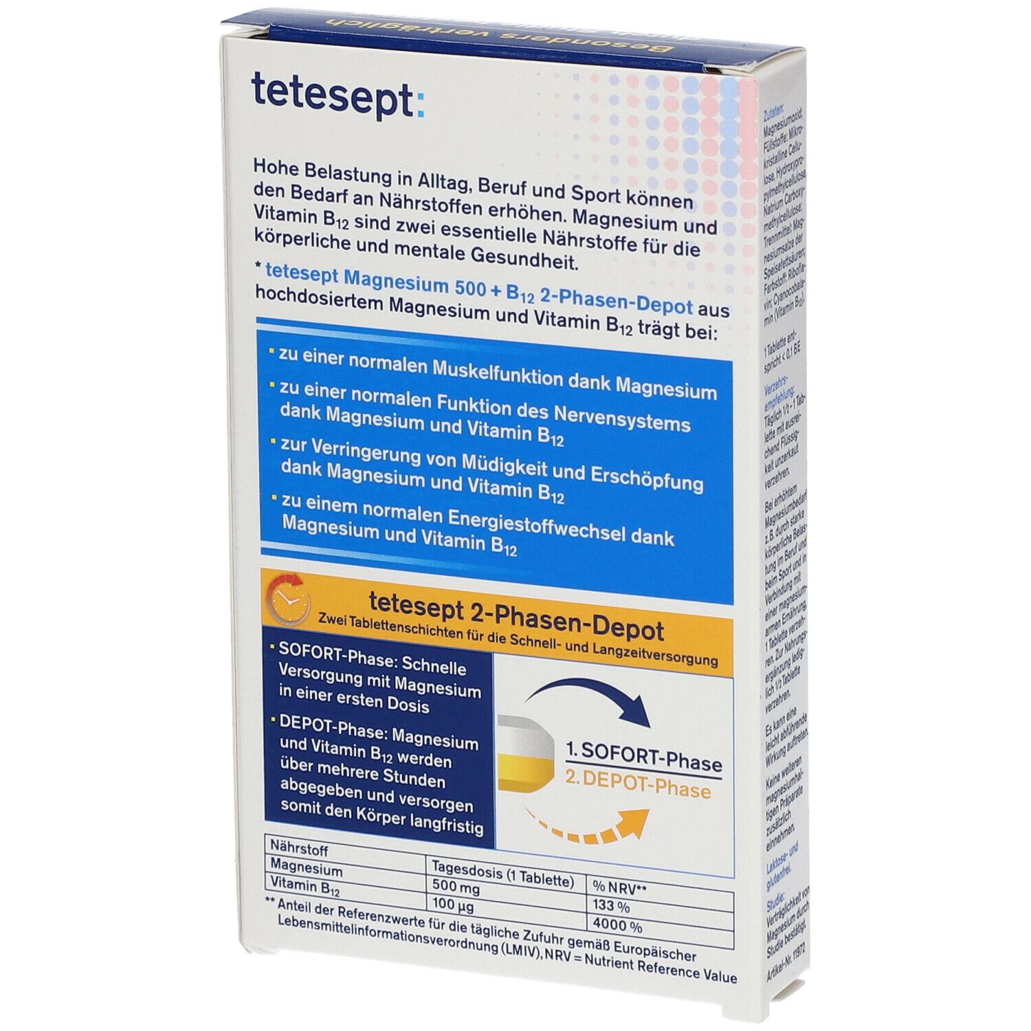 tetesept® Magnesium 500 + B12 Depot
