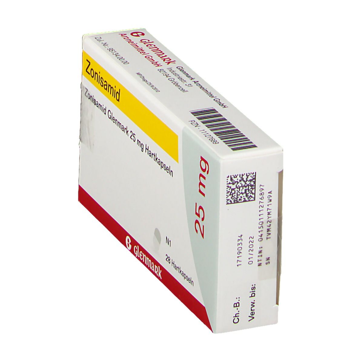 Zonisamid Glenmark 25 mg Hartkapseln 28 St