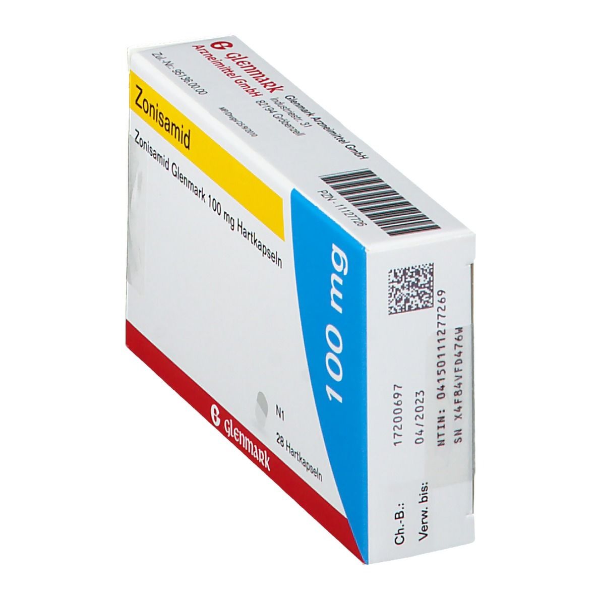 Zonisamid Glenmark 100 mg Hartkapseln 28 St