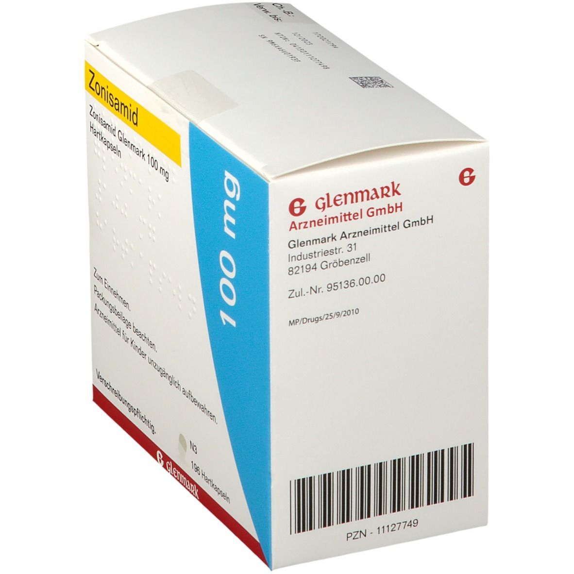 Zonisamid Glenmark 100 mg Hartkapseln 196 St