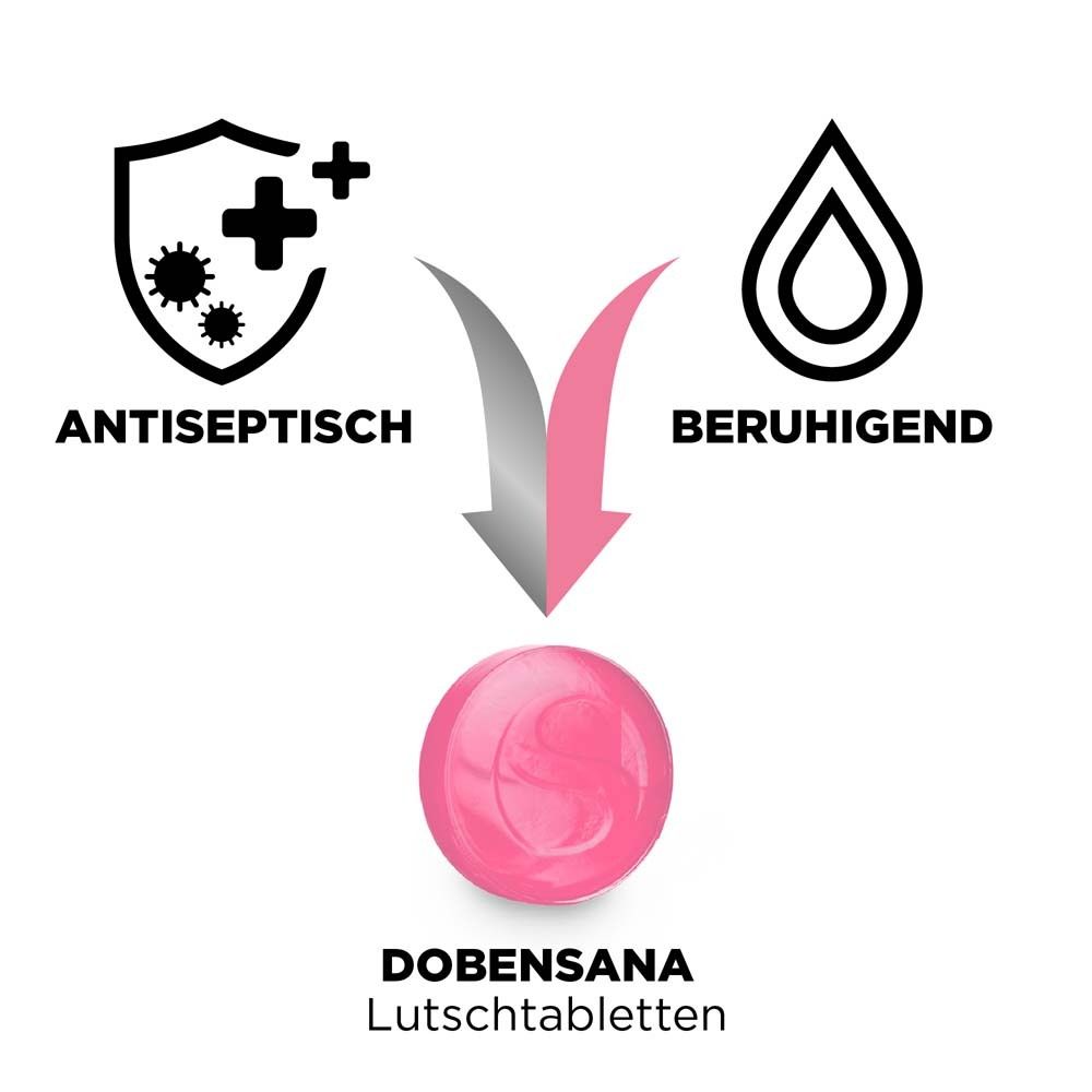 Dobensana® Junior Lutschtabletten Erdbeergeschmack bei ersten Anzeichen von​ Halsschmerzen