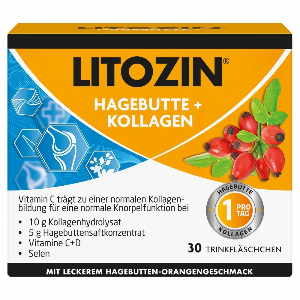 LITOZIN® Hagebutte + Kollagen Trinkfläschchen