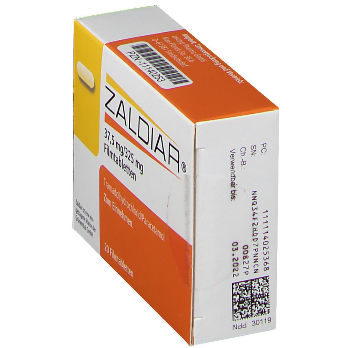 ZALDIAR 37,5 mg/325 mg