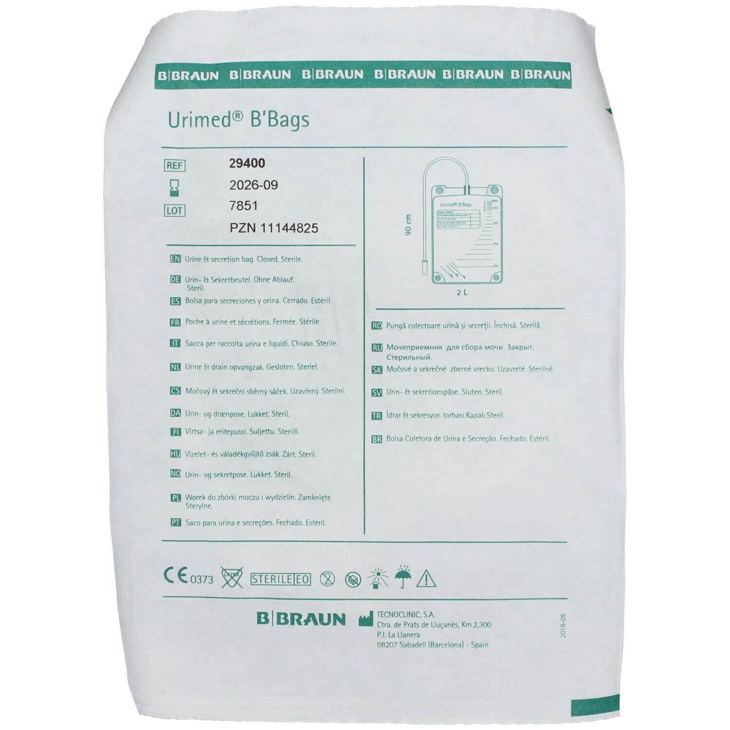 Urimed® B‘Bags Urin Sekretbeutel ohne Ablauf 2.000 ml steril