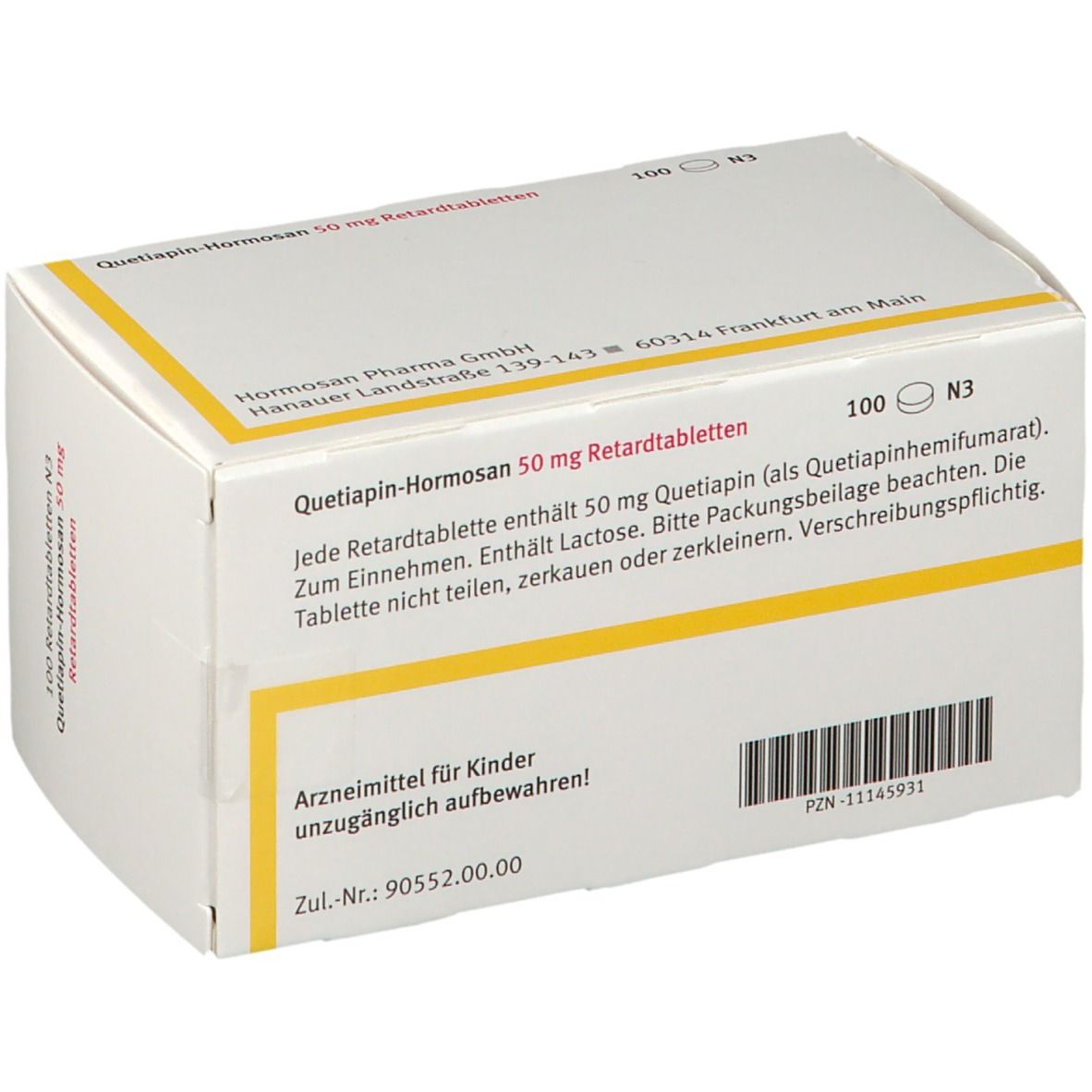 Quetiapin-Hormosan 50 mg