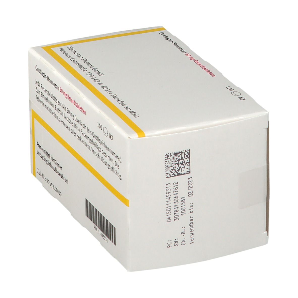 Quetiapin-Hormosan 50 mg