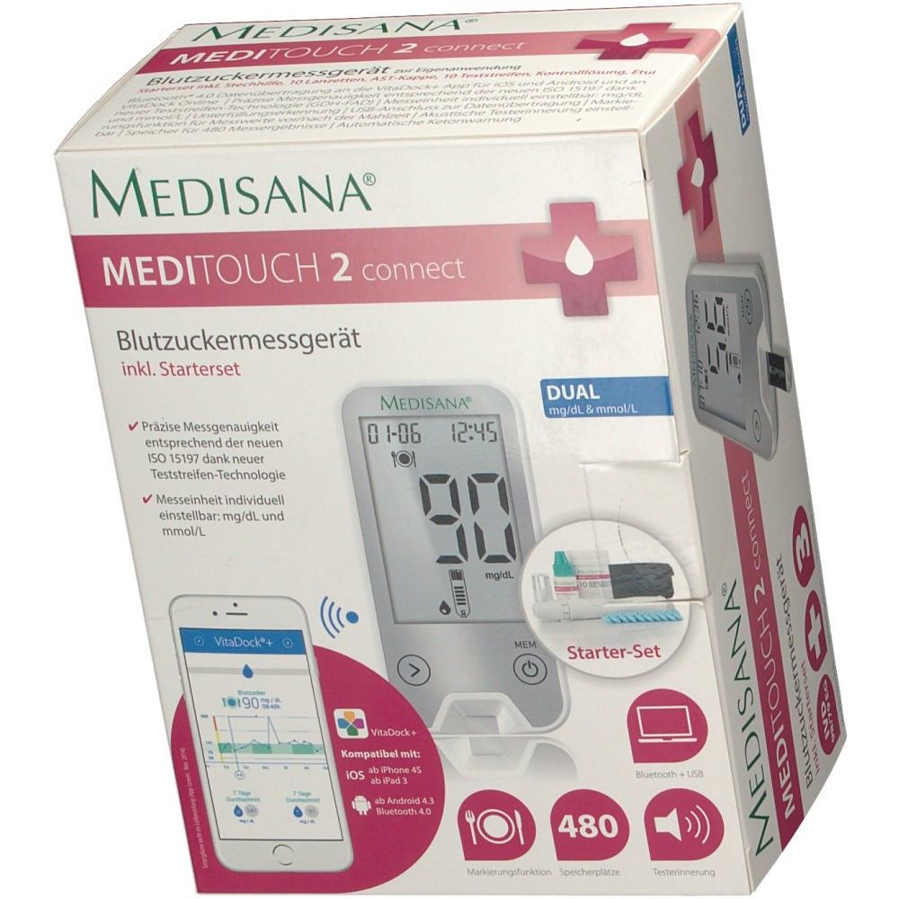 MEDISANA® MediTouch 2 Blutzuckermessgerät mg/dl