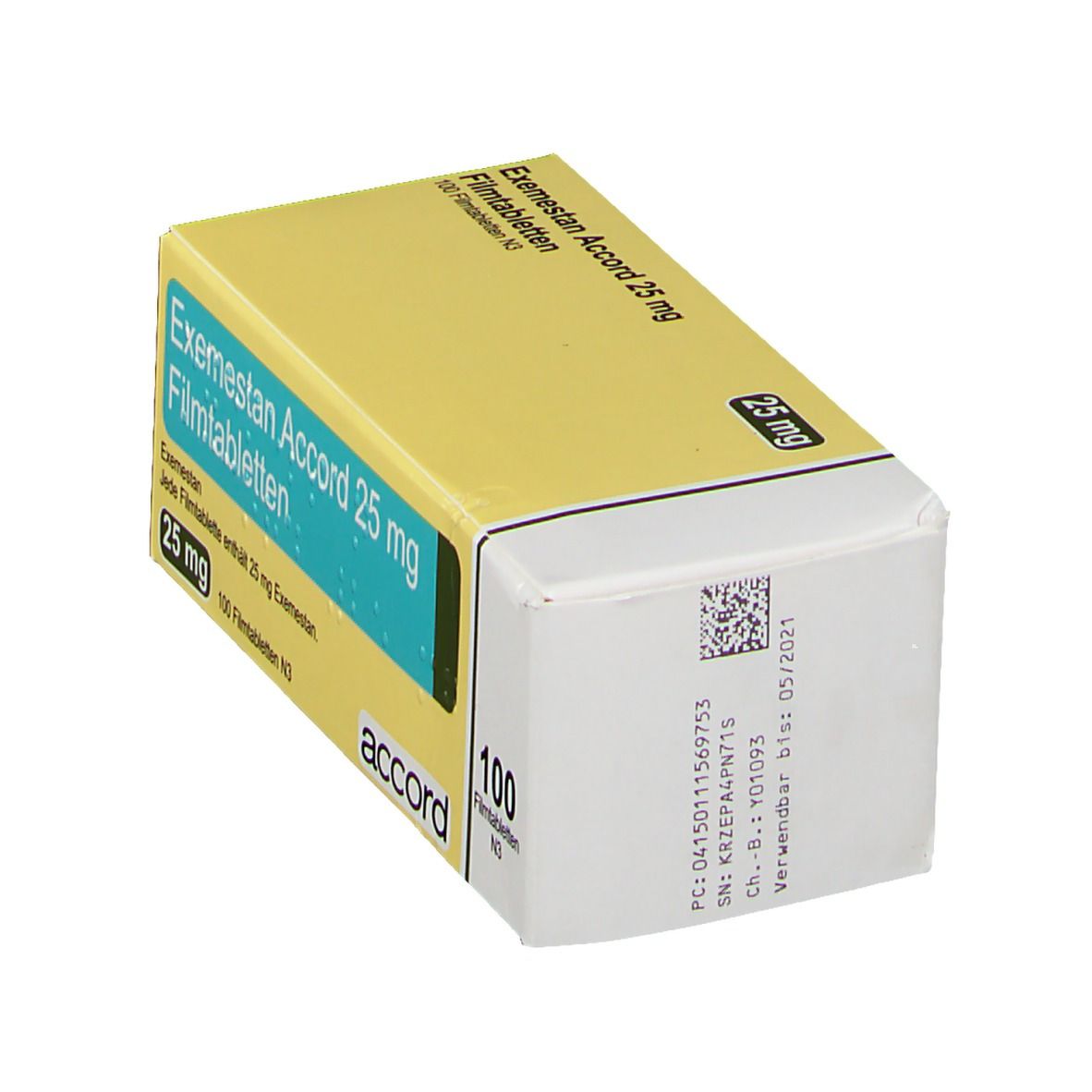 Exemestan Accord 25 mg Filmtabletten 100 St